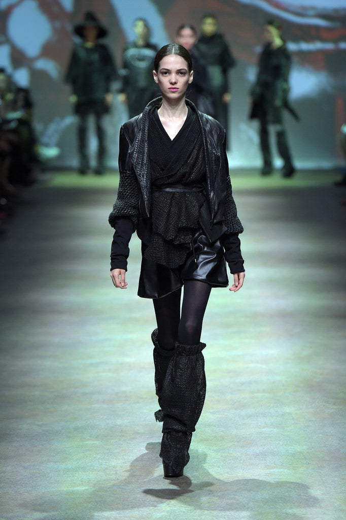 Wrap Leather Jacket