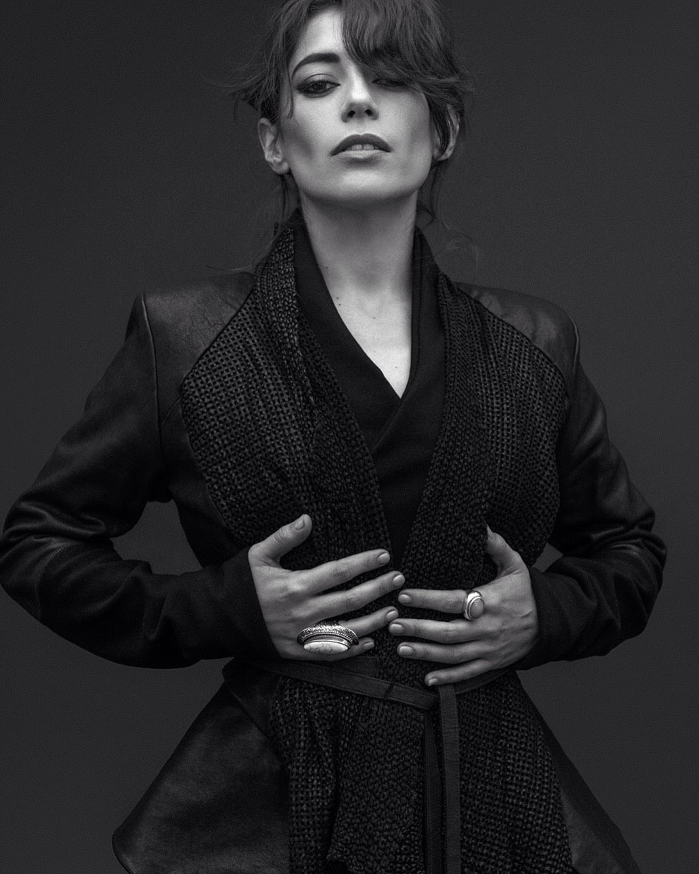Wrap Leather Jacket